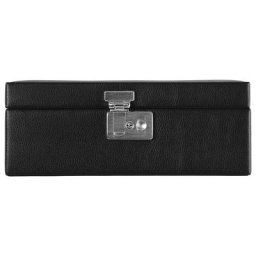 Windrose Beluga Uhrenbox 24,5 cm Leder Körbe & Aufbewahrung Schwarz