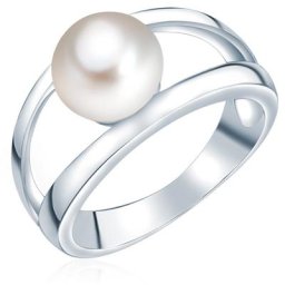 Valero Pearls Perlen-Ring Sterling Silber Süßwasser-Zuchtperle in Silber Ringe Damen