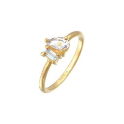 Elli PREMIUM Elli PREMIUM Ring Topas Tropfen Elegant 925 Silber Ringe Damen