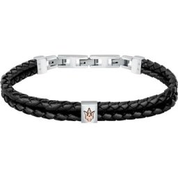 Maserati Armband Edelstahl, Leder, recycelt Armbänder & Armreife Herren