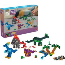 PLUS-PLUS Spielbausteine Kreativ Bausteine Dinosaurier, (600 St), Made in Europe