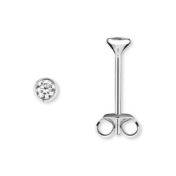 ONE ELEMENT Paar Ohrstecker Zirkonia Zarge Ohrringe Ohrstecker aus 925 Silber, Damen Silber Schmuck Zarge