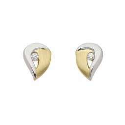 Adelia´s Paar Ohrhänger 333 Gold Ohrringe Ohrstecker mit Zirkonia, mit Zirkonia Goldschmuck für Damen