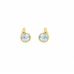 Adelia´s Paar Ohrhänger 1 Paar 585 Gold Ohrringe / Ohrstecker mit Zirkonia, mit Zirkonia Goldschmuck für Damen