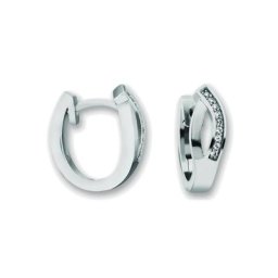 ONE ELEMENT Paar Creolen Zirkonia Ohrringe Creolen aus 925 Silber, Damen Silber Schmuck