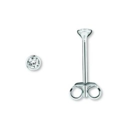 ONE ELEMENT Paar Ohrstecker Zirkonia Zarge Ohrringe Ohrstecker aus 925 Silber, Damen Silber Schmuck Zarge