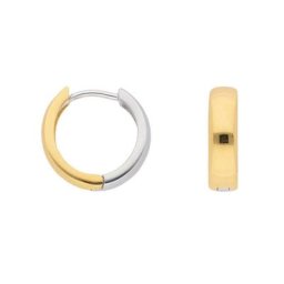 Adelia´s Paar Ohrhänger 1 Paar 333 Weißgold Ohrringe / Creolen Ø 13,8 mm, 333 Gold Goldschmuck für Damen