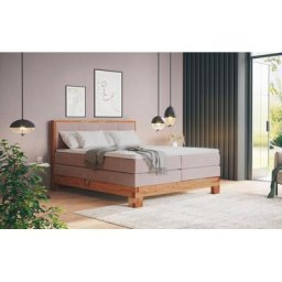 COTTA Boxspringbett Maestro, Boxspringbett aus Balkeneiche, mit 7-Zonen Taschenfederkern Matratze