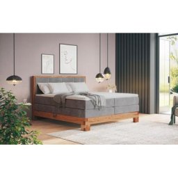 COTTA Boxspringbett Maestro, Boxspringbett aus Balkeneiche, mit 7-Zonen Taschenfederkern Matratze