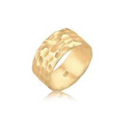 Elli Fingerring Breit Bandring Gehämmert Matt 925er Silber