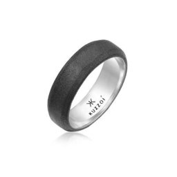 Kuzzoi Silberring Herren Bandring Basic 925 Silber
