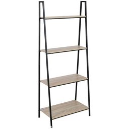 axentia Standregal Regal, Eisen, mit 4 Holzablagen