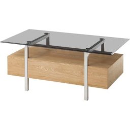 MCA furniture Couchtisch Hatfield, Glas in Grau mit 1 Schublade
