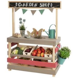 MUDDY BUDDY® Kaufladen Garden Friend, Outdoor Shop, natur - warmgrau - malvenrosa
