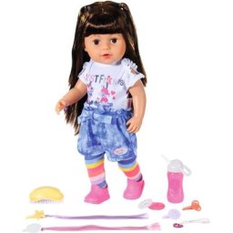 Baby Born Stehpuppe Sister brunette, 43 cm, mit lebensechten Funktionen