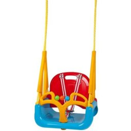 BabyGo Einzelschaukel DoReMi, rot, 3in1, Babyschaukel, Schaukelsitz und Schaukelbrett in Einem