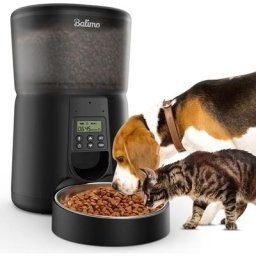 M80 Schwarz 4L Futterautomaten für Hunde Touchscreen-Futterautomat Trockenfutterspender für Katze