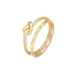 Elli Elli Ring Knoten Verknotet Trend Basic 2er Set 925 Silber Ringe Damen