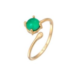 Elli PREMIUM Elli PREMIUM Ring Achat Statement offen 925 Silber vergoldet Ringe Damen