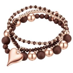 Lulu & Jane Armband Metall-Legierung Glas in Roségold Armbänder & Armreife Damen