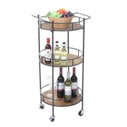 Servierwagen HWC-A43, Barwagen Teewagen, Tanne Holz massiv Vintage 100x50x43cm ~ Variantenangebot