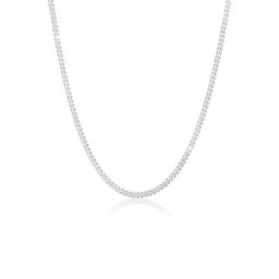 KUZZOI KUZZOI Halskette Basic Männer Panzerkette Massiv Robust 925 Silber Herrenschmuck Herren