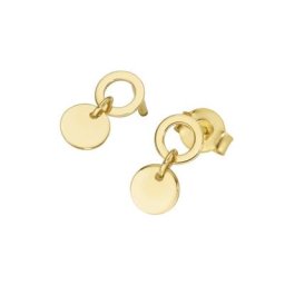 Luigi Merano Ohrstecker zwei runde Elemente beweglich, Gold 375 Ohrringe Gold Damen