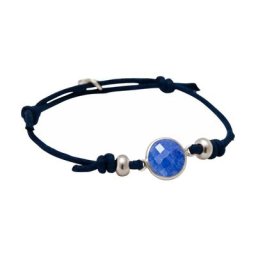 Gemshine Armband 'Knoten - Saphir - Größenverstellbar' Armbänder & Armreife Weiss Damen