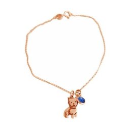 Gemshine Armband 'Yorkshire Terrier Hund Saphir' Armbänder & Armreife Weiss Damen