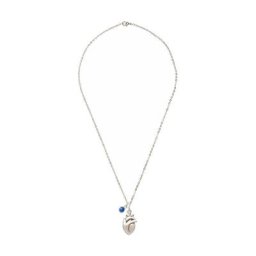 Gemshine Halskette mit Anhänger '3-D anatomisches Herz - Saphir für Doktor, Arzt, Krankenschwester, Biologe, Organspender' Ketten Weiss Damen