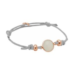 Gemshine Armband 'Knoten Jade - Größenverstellbar' Armbänder & Armreife Weiss Damen