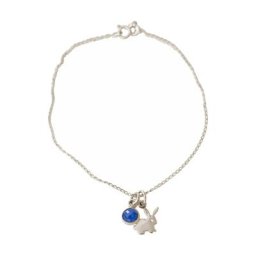 Gemshine Armband 'Hase, Osterhase, Kaninchen - Saphir Kuscheltier der Naturer Schmuck' Armbänder & Armreife Weiss Damen
