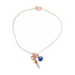Gemshine Armband 'Schere - Saphir Charm Werkzeug für Schneiderin, Friseur, Lehrerin, Handwerker, Handwerkerin, Werkstatt, Azubi' Armbänder & Armreife Weiss Damen