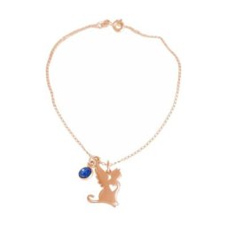 Gemshine Armband 'Katze Flügel - Saphir - Treuer Schutzengel für Herrchen, Frauchen Tierschmuck' Armbänder & Armreife Weiss Damen