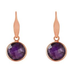 Gemshine Ohrringe 'Amethyst Tropfen' Weiss Damen