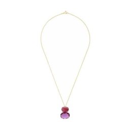 Gemshine Kette mit Anhänger 'Rubin und Turmalin' Ketten Weiss Damen