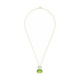 Gemshine Kette mit Anhänger 'Peridot und Prasiolith' Ketten Weiss Damen