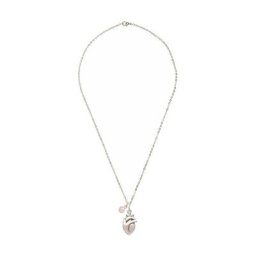 Gemshine Halskette mit Anhänger '3-D anatomisches Herz Rosenquarz Doktor, Arzt, Krankenschwester, Biologe, Organspender' Ketten Weiss Damen