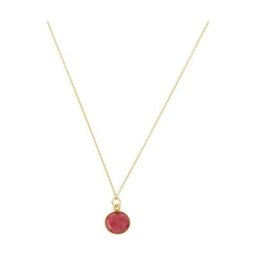 Gemshine Halskette 'Rubin' Ketten Weiss Damen