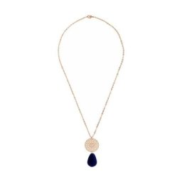 Gemshine Halskette 'Mandala und Lapis Lazuli Tropfen Chandelier' Ketten Weiss Damen