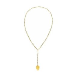 Gemshine Kette mit Anhänger 'Citrin Quarz Tropfen' Ketten Weiss Damen