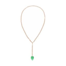 Gemshine Kette mit Anhänger 'Turmalin Quarz Tropfen' Ketten Weiss Damen