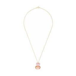 Gemshine Kette mit Anhänger 'Rosenquarz und Topas' Ketten Weiss Damen