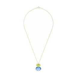 Gemshine Kette mit Anhänger 'Peridot und Iolith' Ketten Weiss Damen