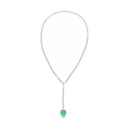 Gemshine Kette mit Anhänger 'Turmalin Quarz Tropfen' Ketten Weiss Damen
