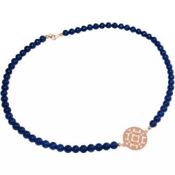 Gemshine Halskette 'Choker: Yoga Mandala und Jade Edelsteine' Ketten Weiss Damen