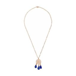 Gemshine Halskette 'Mandala und Lapis Lazuli Edelsteine' Ketten Weiss Damen
