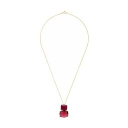Gemshine Kette mit Anhänger 'Rubin und Turmalin' Ketten Weiss Damen