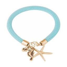 Gemshine Armband 'Maritim Nautics Anker Seepferd Seestern' Armbänder & Armreife Weiss Damen