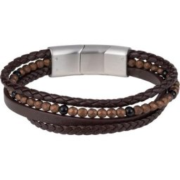 Jacques Lemans Armband Leder, Edelstahl Armbänder & Armreife Herren